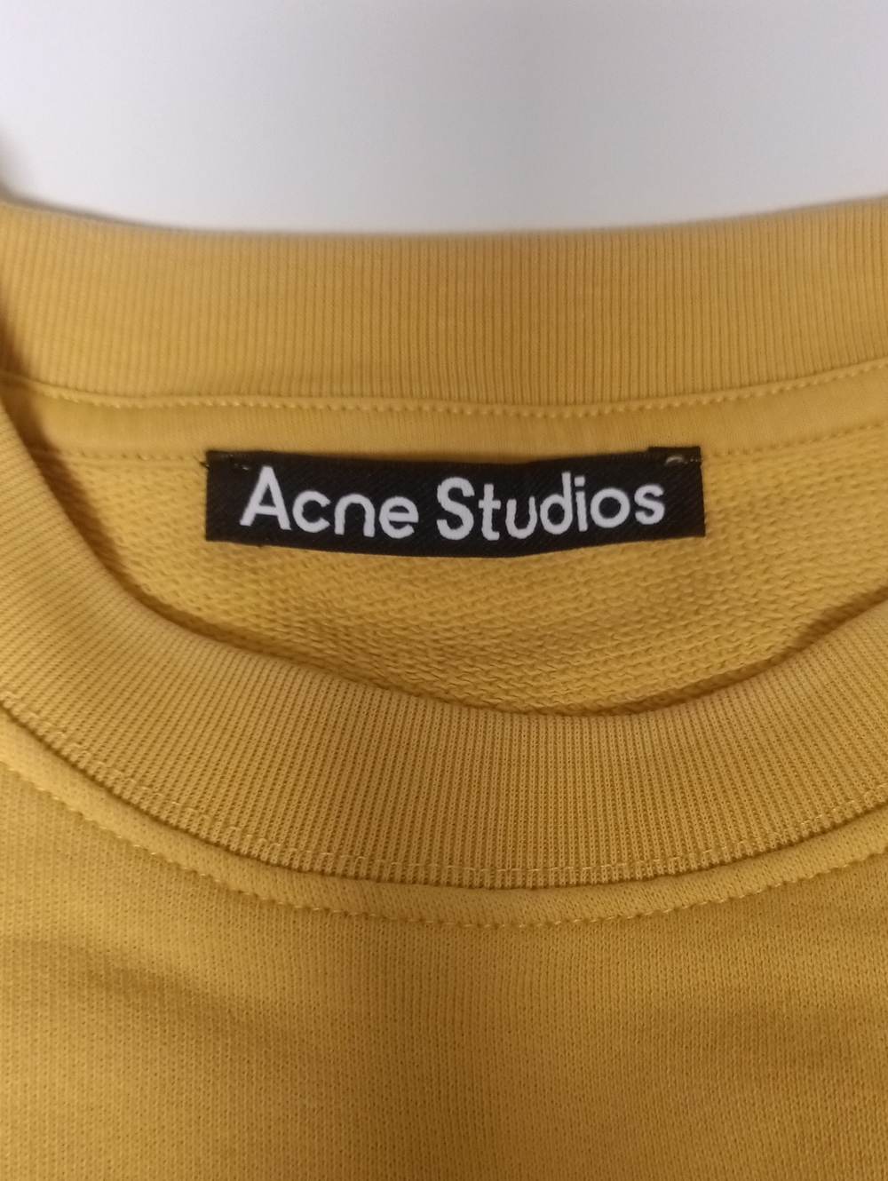Acne Studios Men's Yellow Crewneck Sweater